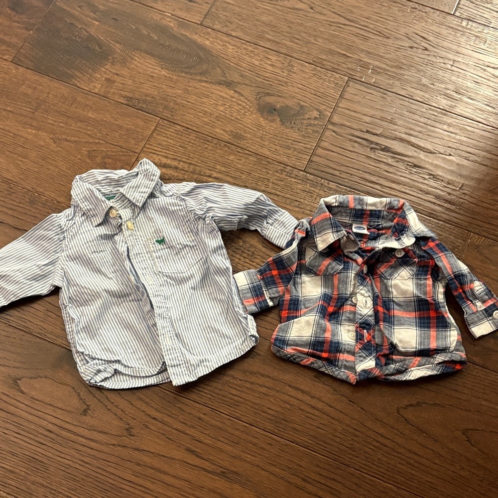 Striped and Plaid baby Shirts Set